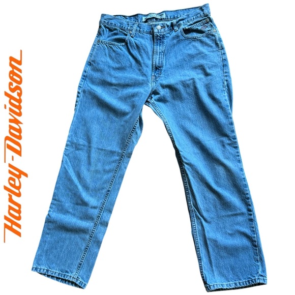 LBN Harley-Davidson Men’s VTG Jeans 36x30 Blue Denim Classic Straight Leg - Picture 3 of 11